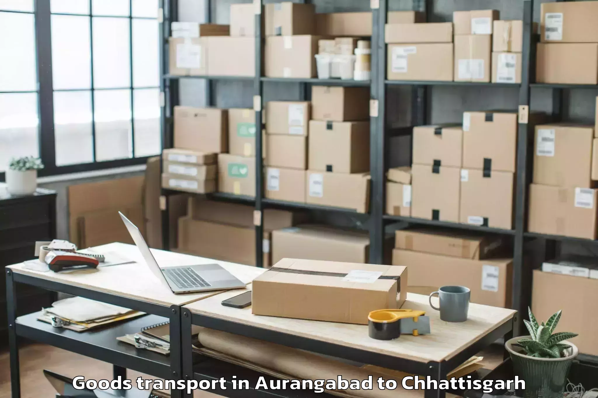 Trusted Aurangabad to Bilaigarh Goods Transport